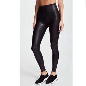 Spanx black faux leather leggings